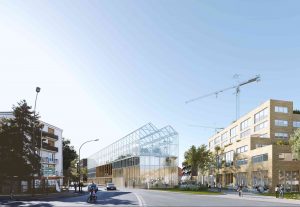 Le bâtiment-serre sur l’avenue de Gaulle